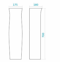 Пьедестал для раковины Santek "Анимо" белый (1.WH11.0.587)