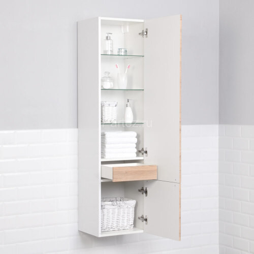 Пенал подвесной Итана Nature 1.0 40 (400х350х1550) правый, дуб (396903)