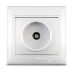 Розетка телевизионная TV 1-м СП Севиль бел. UNIVersal С0027