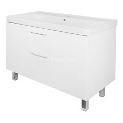 Комплект тумба Azario Ника 100 Н 1000х470х860 напольная, с раковиной Monte 100, белый (CS00089955)