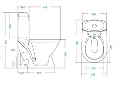 Унитаз-компакт Santek Римини напольный, белый (1.WH50.1.523)