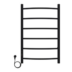 Полотенцесушитель электрический AZARIO VERONA 500/800 6 секций, диммер слева, черный (AZ04758B)
