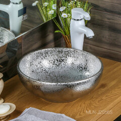 Накладная раковина melana mln-j2056s (серебро)