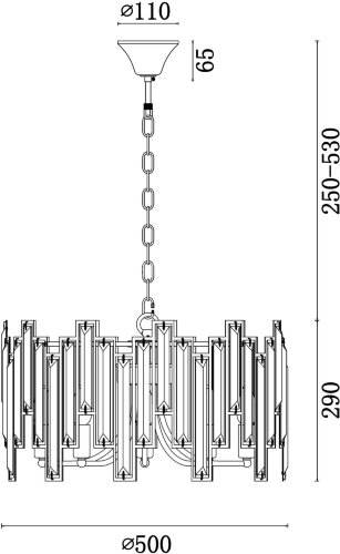 Подвесная люстра Freya FR5085PL-05CH