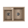 Мойка для кухни Aquaton Делия 78 DBL 2 чаши, песочный (1A723132DE220)