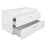 Комплект тумба Azario Ника 100 1000х470х570 подвесная, с раковиной Monte 100, белый (CS00089923)