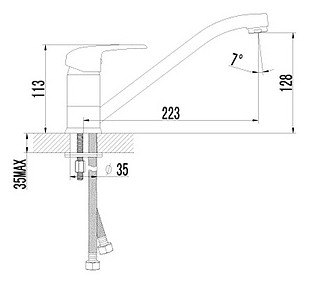 Смеситель для кухни Lemark Pramen LM3304 granit
