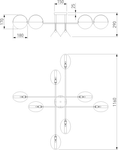 Потолочная люстра Eurosvet 70148/8