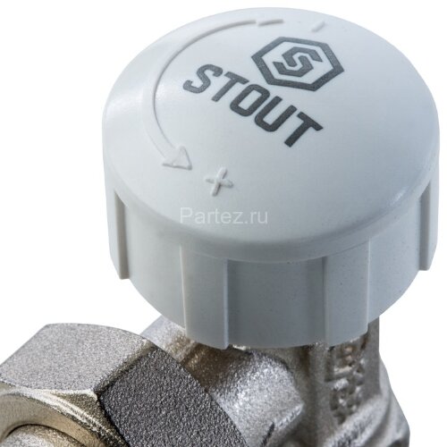 Клапан термостатический угловой 1/2" Stout