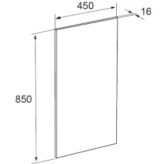 Зеркало Roca The Gap Original, 85*45*1,6 см, с подсветкой (Z.RU90.0.009.0)