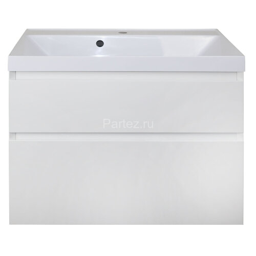 Комплект тумба Azario Velluto 80 800х450х660 подвесная, с раковиной Slim 80, белый матовый (CS000886