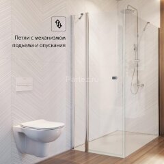 Душевое ограждение Roca Capital боковая часть 900х1950 прозрачное стекло, хром (M4409012M)