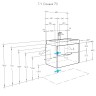 Тумба под раковину Aquaton Оливия 70 подвесная, цвет белый матовый (1A254301OL010)