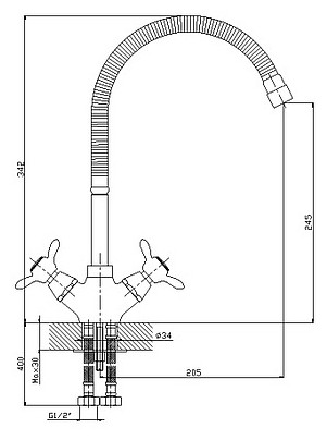 Смеситель Rossinka Q02-75 для кухни