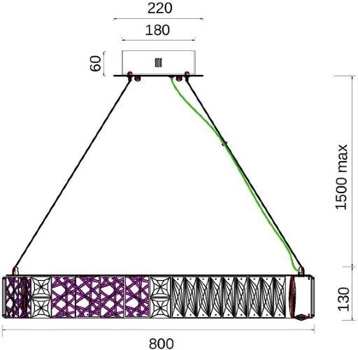 Подвесная люстра Fluorite FL1057-8P