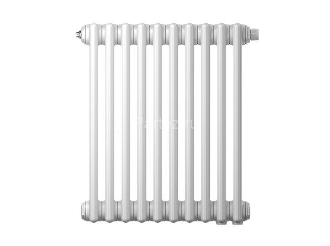 Радиатор трубчатый Zehnder Charleston Retrofit 2056, 22 сек.1/2 ниж.подк. RAL9016 (кроншт.в компл)