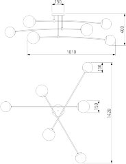 Потолочная люстра Eurosvet 30181/6 хром