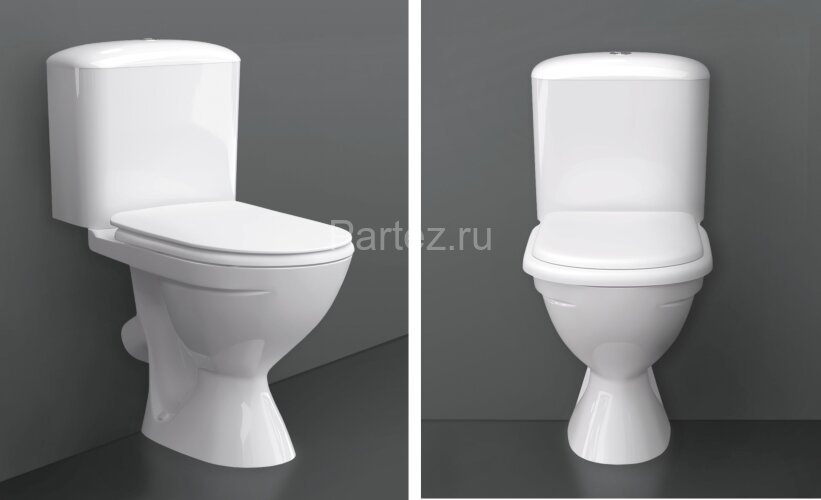 Унитаз-компакт КЕРАМИН Капри мягкое сиденье Инкоэр однорежимн белый с1 (CS00077198)