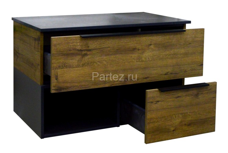 Тумба подвесная Azario Gris 90 900х500х560 с нишей, без столешницы, цвет Дуб Веллингтон (CS00080423)