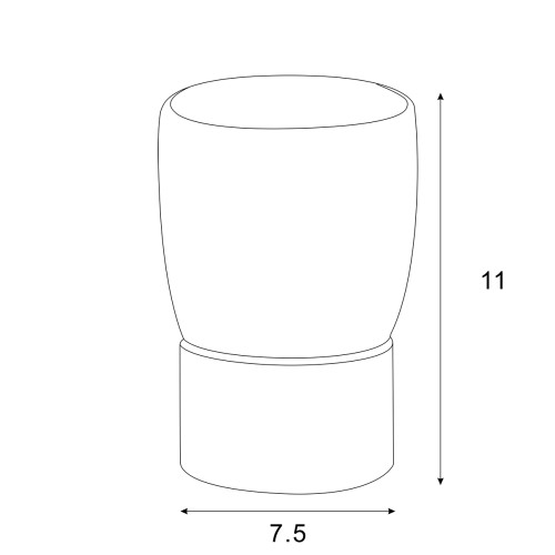 Стакан керамический Azario ELVIA настольный, бронза (AZ-126-A)