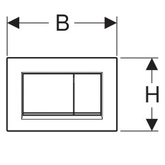 Кнопка смыва Sigma 30 для двойного смыва, глянцевый хром/матовый хром (115.883.KH.1)