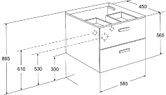 VICTORIA NORD Модуль д/раковины 600 мм, венге