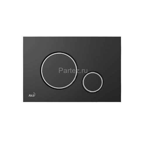 Кнопка смыва для скрытых систем инсталляции Alcadrain, черный матовый (M778)