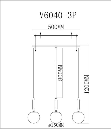 Подвесной светильник Moderli V6040-3P