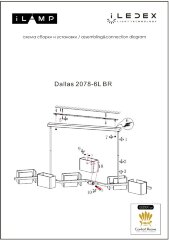 Потолочная люстра iLamp 2078-6L BR