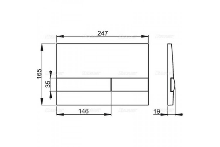 Кнопка смыва Alcadrain, хром - глянцевая (M1741)