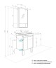 Тумба под раковину AQUATON Сканди 55 Doors универсальная, белый (1A278801SD010)