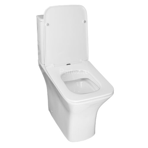 Унитаз-компакт Azario FRETTA Square N 340х650х770 напольный, безободковый, c быстросъемным сиденьем 