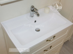 Тумба под раковину AQUATON Леон 80 Н напольная, дуб бежевый (1A187801LBPR0)