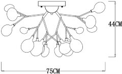Потолочная люстра Arte Lamp A7274PL-27WH