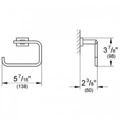 Держатель туалетной бумаги Grohe Essentials Cube Хром (40507001)