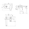 Смеситель Lemark Bronx LM3726GM для раковины, встраиваемый