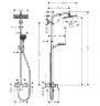 27284000 Crometta E 240 1jet Showerpipe с однорычажным смесителем