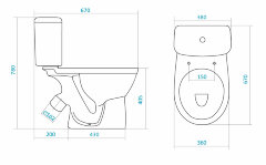 Унитаз-компакт Santek Бореаль с антивсплеском и сидением микролифт (1.WH30.2.146)