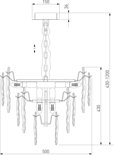 Подвесная люстра Bogate's 369/8