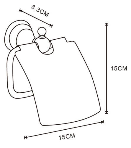Держатель туалетной бумаги Azario ELVIA с крышкой, бронза (AZ-91110Q)