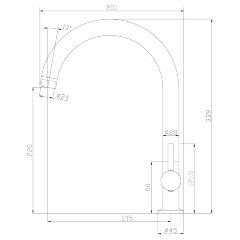 Смеситель Rossinka X25-23U для кухни