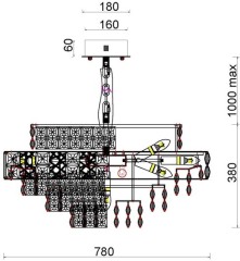 Подвесная люстра Fluorite FL1059-21P
