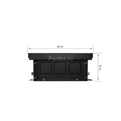 Конвектор внутрипольный Royal Thermo ATRIUM-90/200/3000-DG-U-BL