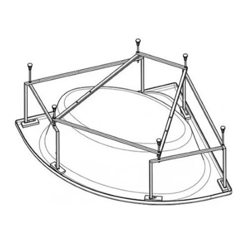 Монтажный комплект к ванне Roca BALI 150X150 (7.24F1.8.400.0)