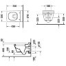 Унитаз подвесной Duravit 2nd Floor 370х540 с вертикальным смывом, белый (2220090000)