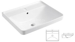 Комплект тумба Azario Мила 60 600х460х670 подвесная с раковиной Monte tx 60 белый (CS00080140)