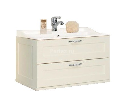 Тумба под раковину AQUATON Леон 80 подвесная, дуб белый (1A186301LBPS0)