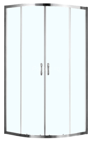 Душевое ограждение Azario MILTON 900х900х2000, БЕЗ ПОДДОНА, полукруглое, прозрачное стекло 6 мм, цвет профиля серебро (AZ-ND2142 900)