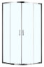 Душевое ограждение Azario MILTON 900х900х2000, БЕЗ ПОДДОНА, полукруглое, прозрачное стекло 6 мм, цвет профиля серебро (AZ-ND2142 900)