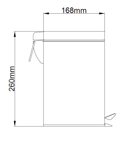 Ведро Azario , Хром (AZ-301-3L)